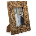Large Mango Wood Picture Frame (for 13x18cm) 28x23x2cm – Buddha – Black – front product view of mango wood picture frame