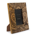 Medium Mango Wood Picture Frame (for 10x15cm) 26x20x2cm – Buddha – Black – front product view of mango wood picture frame