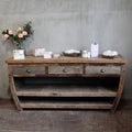 Large Reclaimed Wood Centerpiece Table (180x60x80cm) – Rustic Statement – product view
