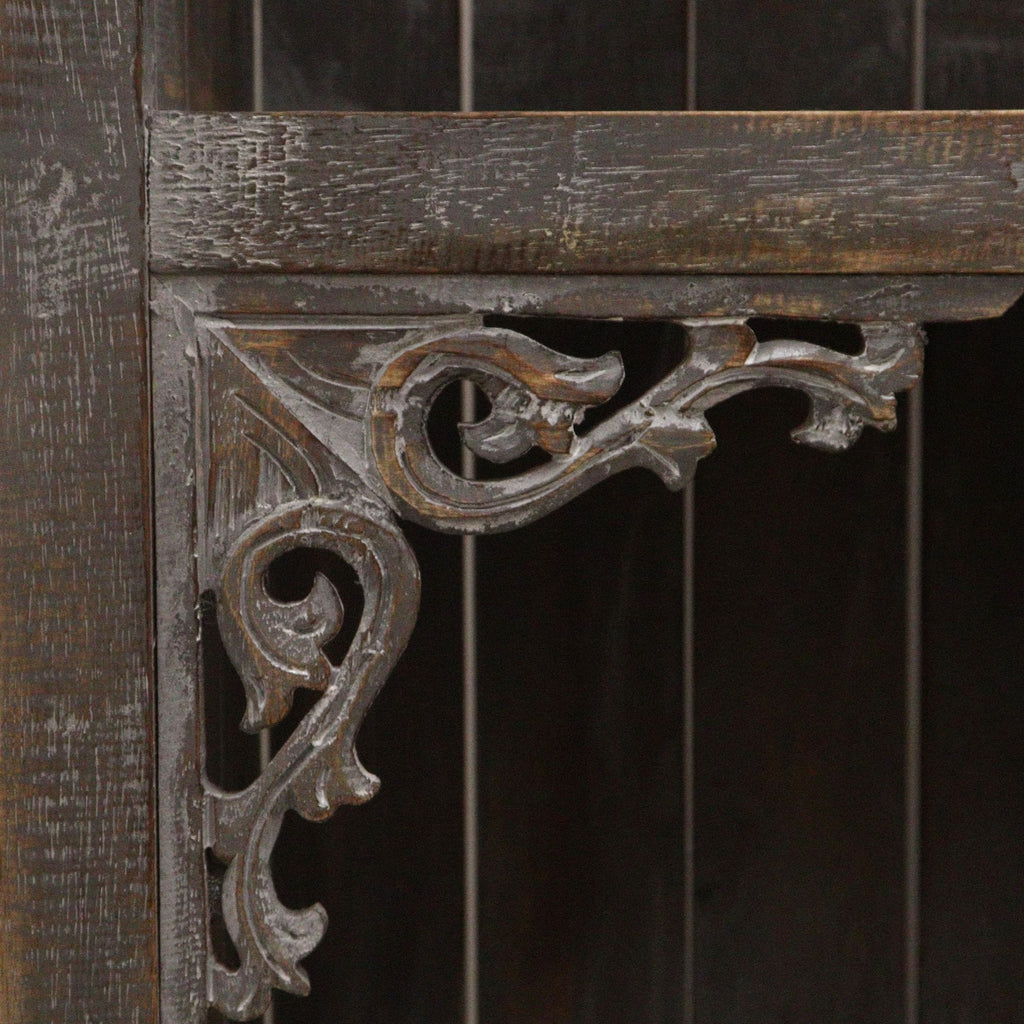 Greywashed Albasia Wood Bathroom Storage Cabinet – detail view 2 of wooden bathroom cabinet