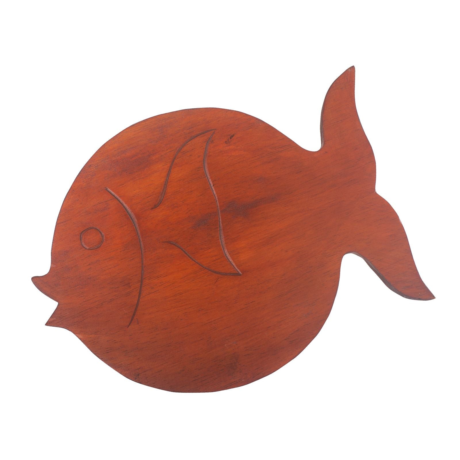 Albasia Wood Fish Stand – Terracotta – detail view 3 of wooden plant stand