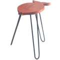 Albasia Wood Fish Stand – Terracotta – front product view of wooden plant stand