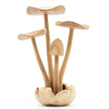 Large Handcrafted Parasite Wood Mushroom Sculptures - Set of 4 – product view