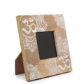 Small Mango Wood Picture Frame (for 10x10cm) 20x20x2cm – Mandala – White – front product view of mango wood picture frame