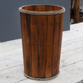 Large Rustic Wooden Home Storage Tub – Brown – front product view of rustic wooden storage