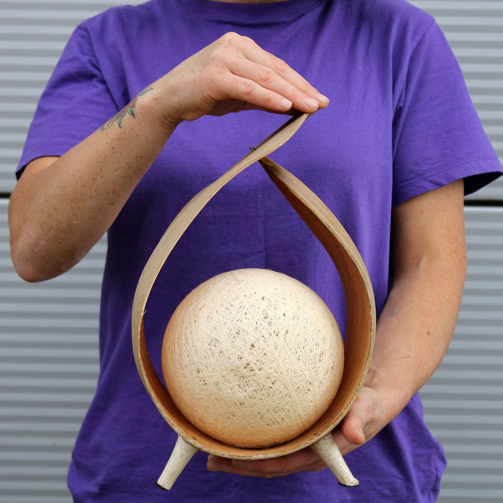 Natural Coconut Lamp - Natural Loop – Boho Table Light – detail view 4