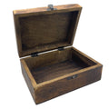 Large Ceramic-Glazed Wooden Keepsake Box – 20x15x7.5cm – Concrete – front product view of ceramic glazed wooden box