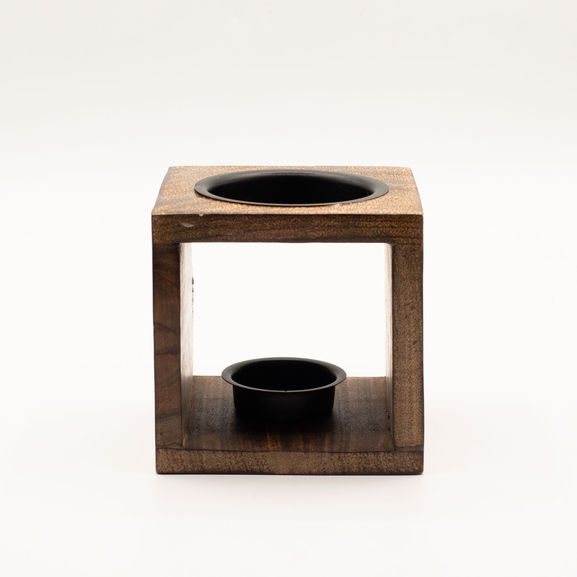 Handcrafted Elephant Square Mango Wood Oil Burner – Essential Oil & Wax – detail view 3