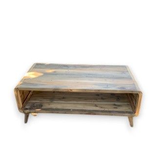 Large Reclaimed Wood Coffee Table – Rustic Living Room Center Table – detail view 2