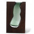 Large Glass Vase/Terrarium inside Dark Tungwood – front product view of glass terrarium