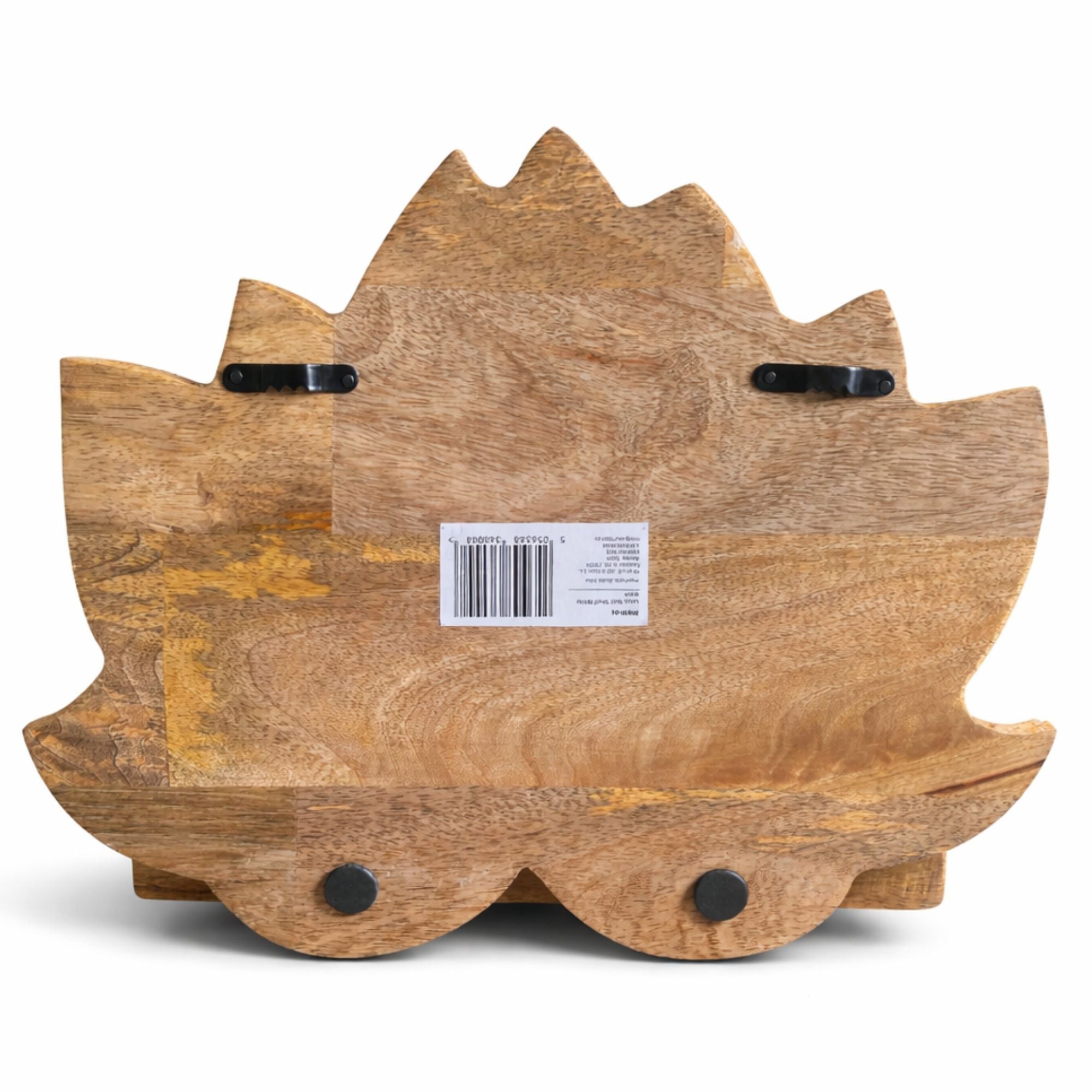 Lotus Flower Wooden Wall Mounted Shelf in Whitewash Finish – detail view 3