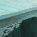Turquoise Wash Albasia Wood Bathroom Storage Cabinet – front product view of wooden bathroom cabinet