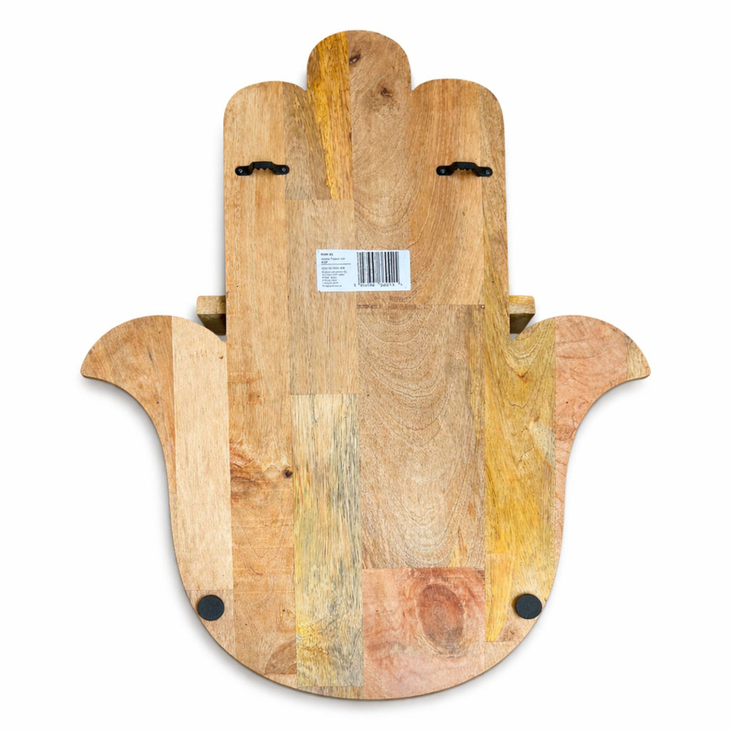 Hamsa Shaped Wooden Wall Mounted Display Shelf – detail view 2