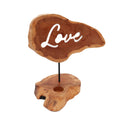 Candle Holder Sign – Love – front product view of wooden candle holder