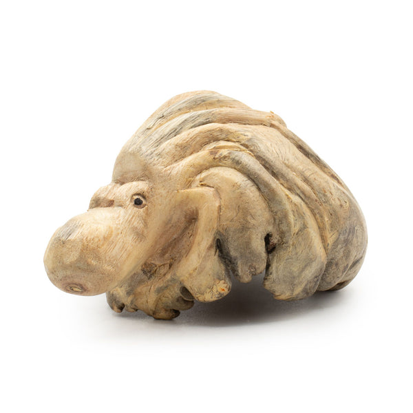 Hand-Carved Parasite Wood Octopus Sculpture – product view