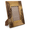 Large Mango Wood Picture Frame (for 13x18cm) 28x23x2cm – Hamsa – Black – front product view of mango wood picture frame