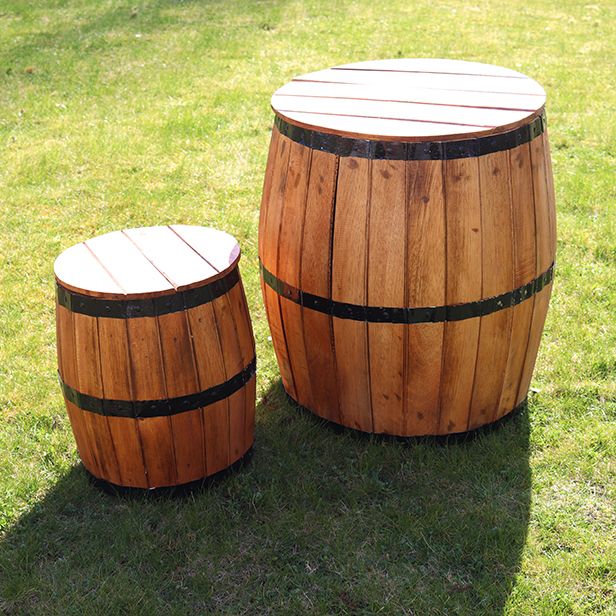 Handcrafted Natural Wood Beer Barrel Stool & Accent Seat – detail view 2