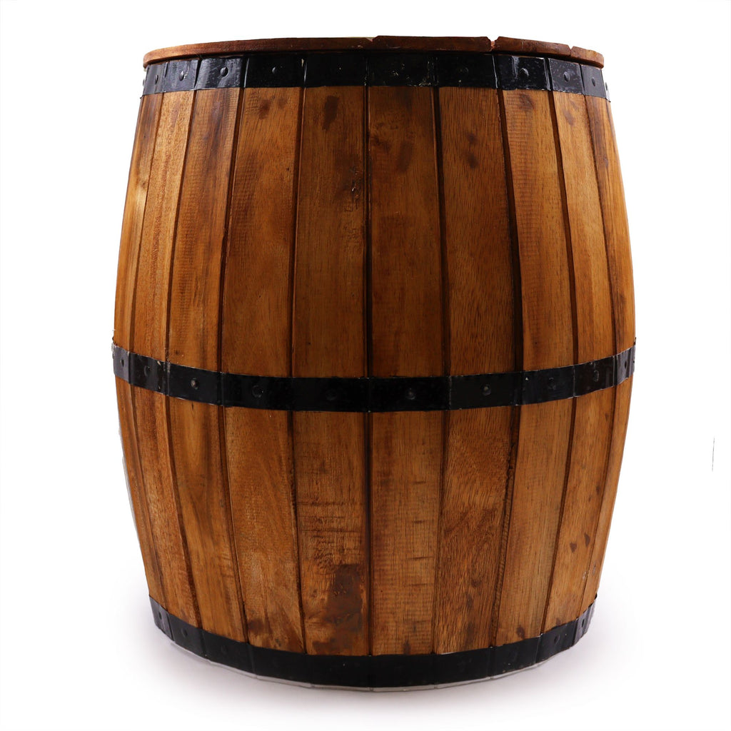 Handcrafted Natural Wood Beer Barrel Side Table – detail view 3