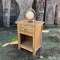 Classic Reclaimed Wood Bedside Table – Rustic Wooden Nightstand – product view