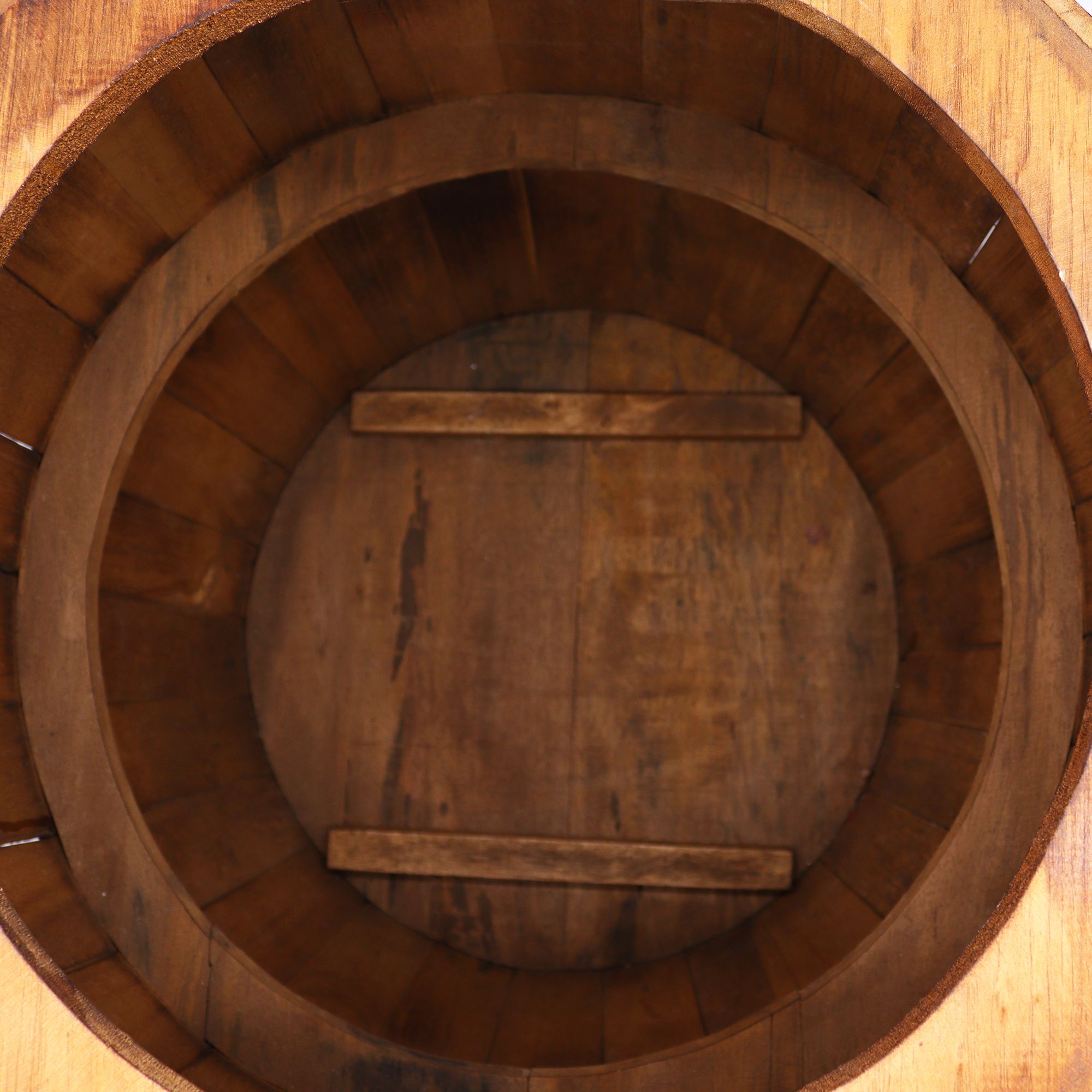 Handcrafted Natural Wood Beer Barrel Side Table – detail view 4