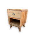 Bedside Table - Round One Drawer - Reclaimed Wood – product view