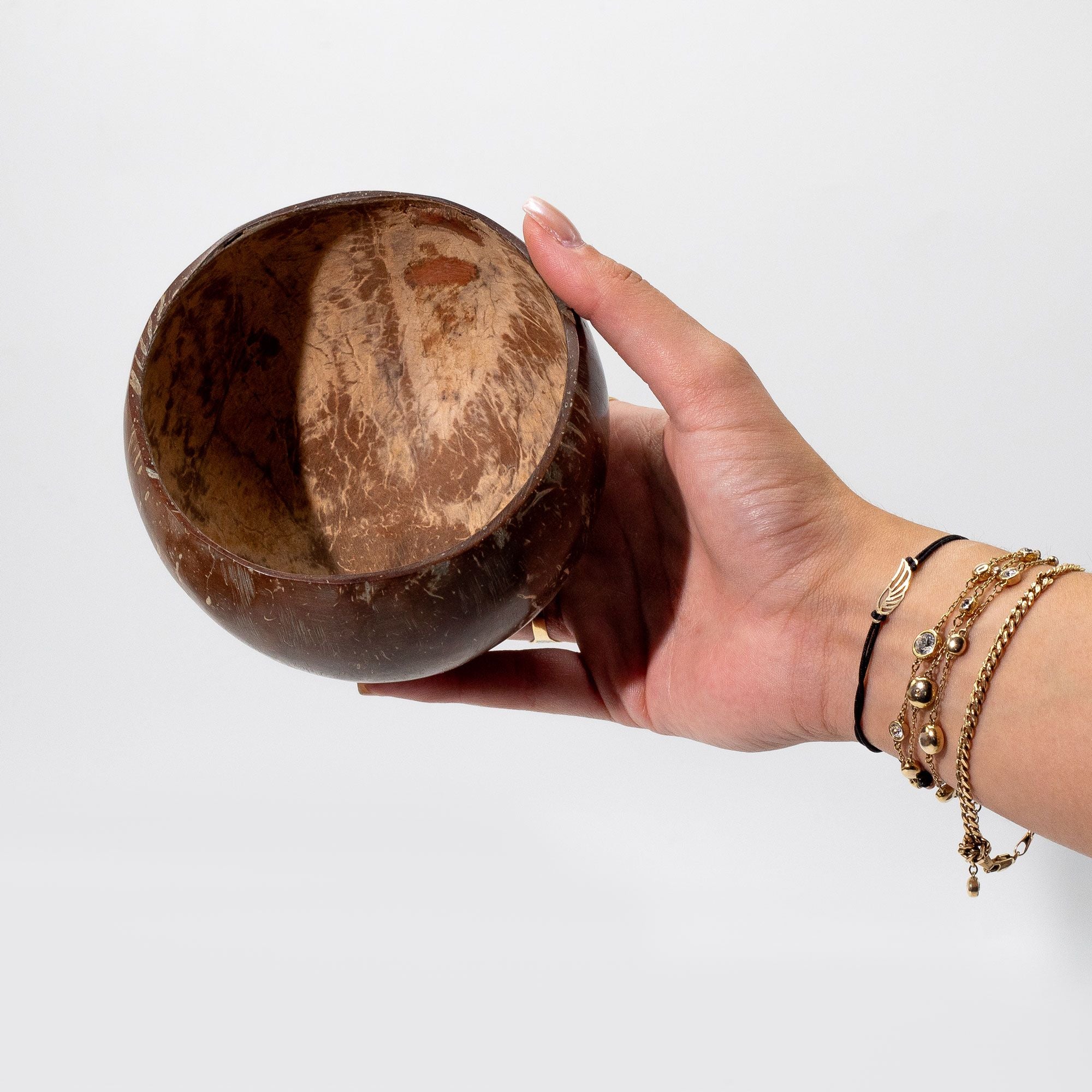 Small Polished Coconut Craft Bowl – detail view 2 of coconut craft bowl