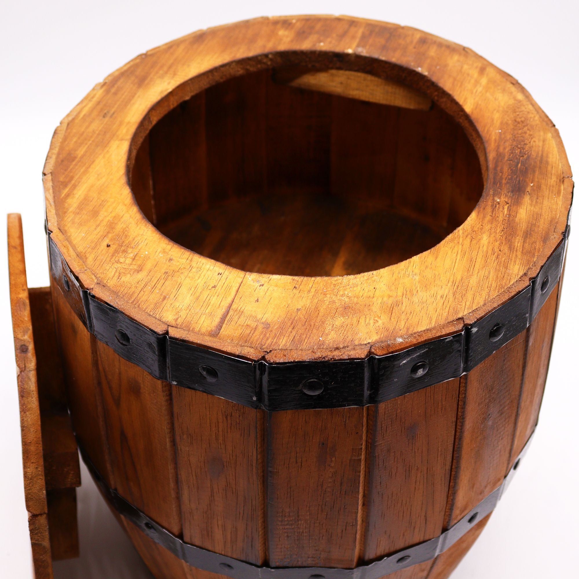 Handcrafted Natural Wood Beer Barrel Stool & Accent Seat – detail view 4